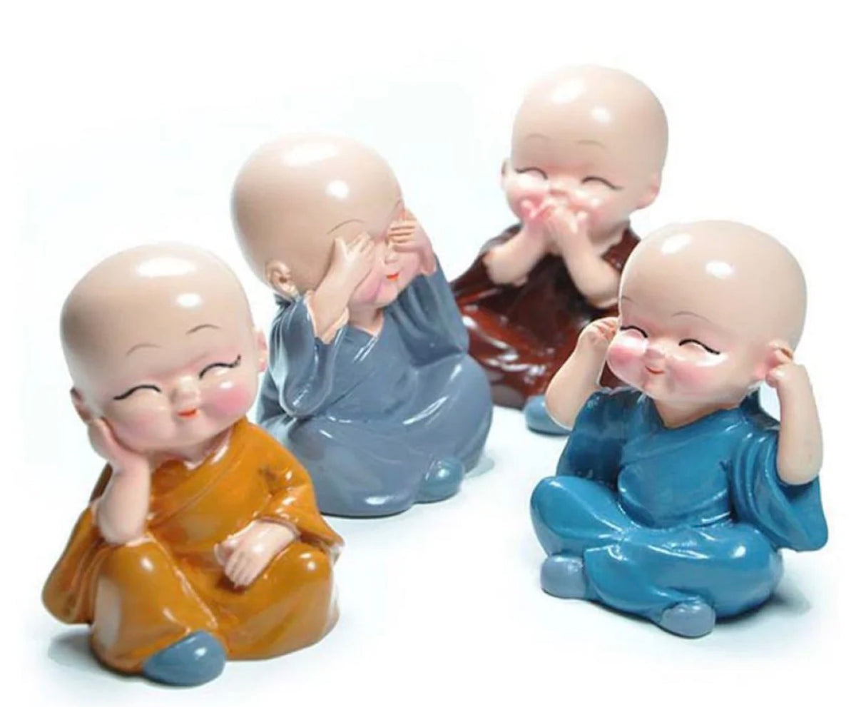 Baby Buddha Showpiece Set – 4 Pieces