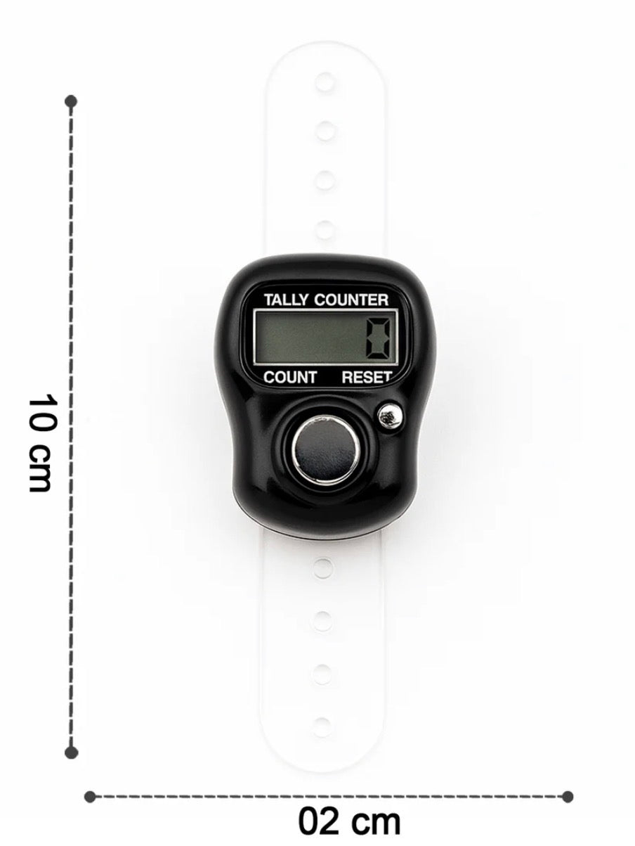 LuxeLookss Digital Finger Tally Counter – Portable LCD Counter with Adjustable Strap