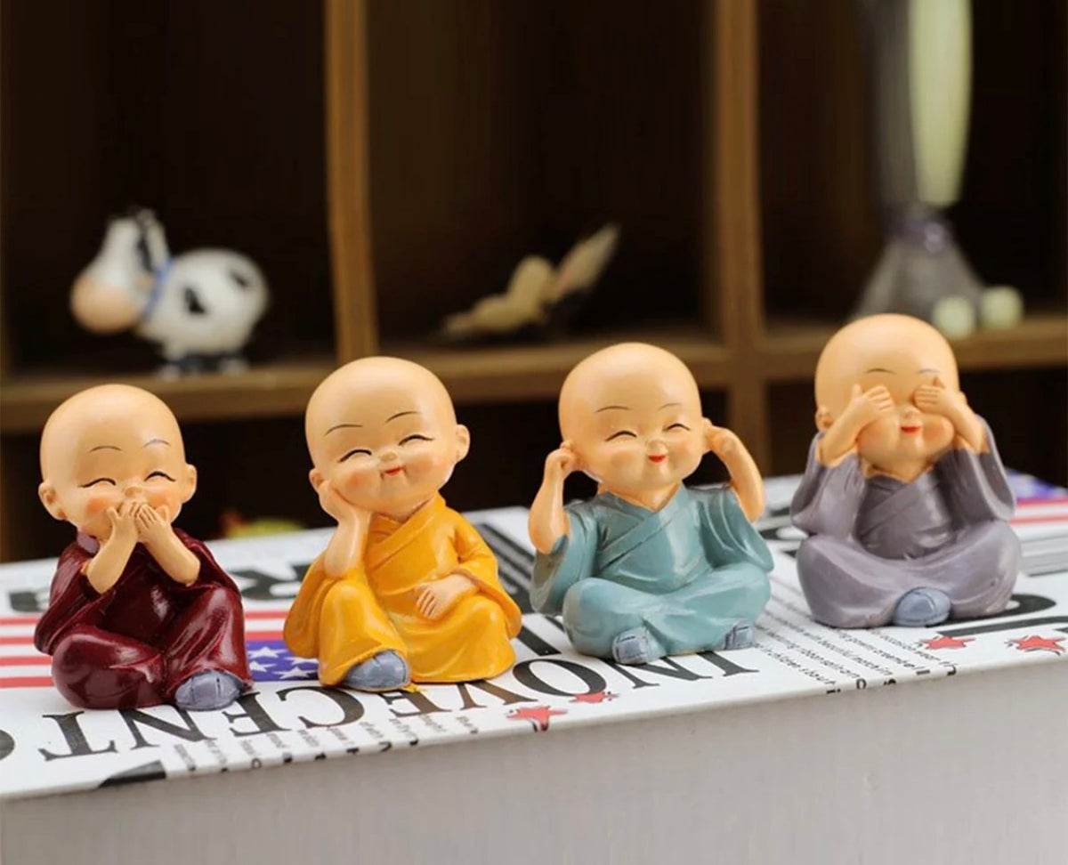 Baby Buddha Showpiece Set – 4 Pieces
