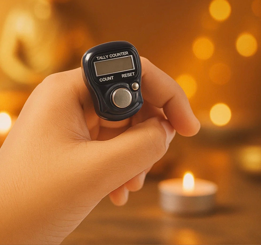 LuxeLookss Digital Finger Tally Counter – Portable LCD Counter with Adjustable Strap