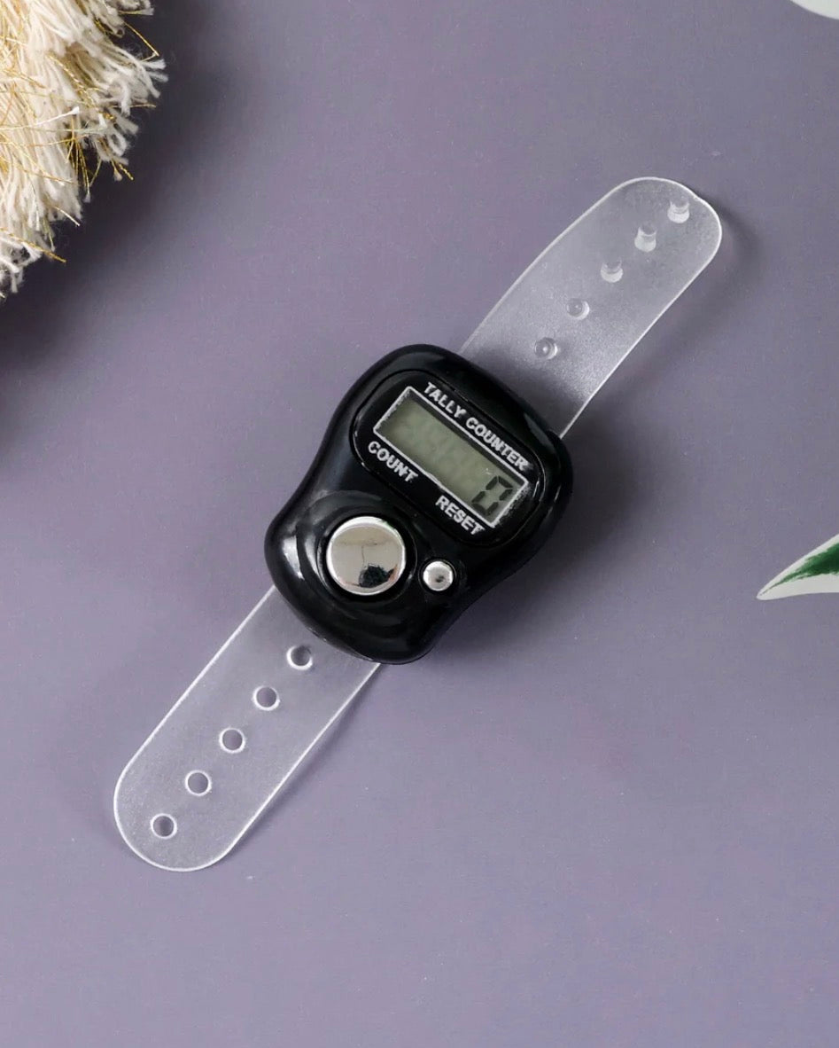 LuxeLookss Digital Finger Tally Counter – Portable LCD Counter with Adjustable Strap