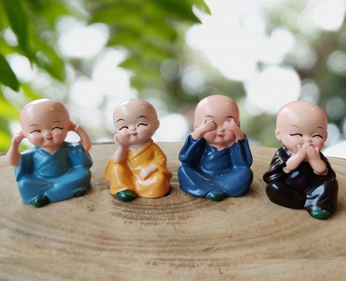 Baby Buddha Showpiece Set – 4 Pieces