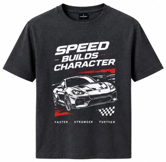 Speed Builds Character Graphic T-Shirt