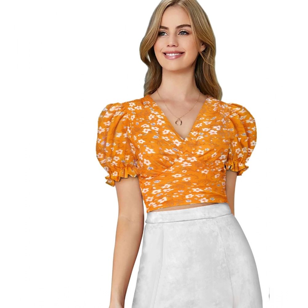 The "Sunny Day" Tie-Back Crop Top