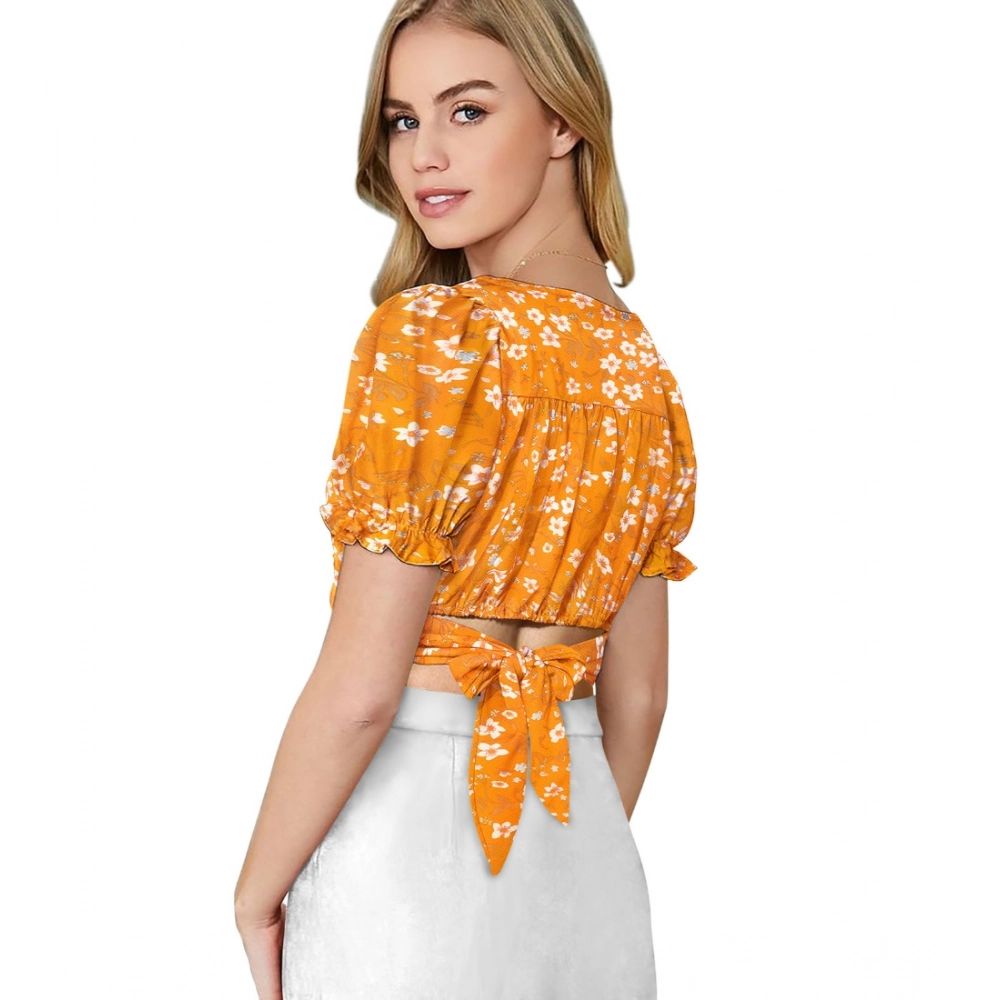 The "Sunny Day" Tie-Back Crop Top