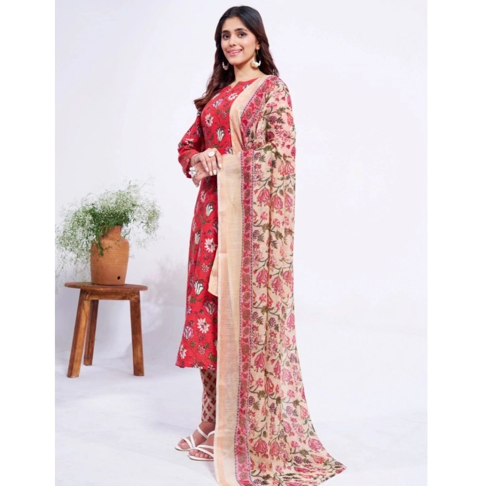 The "Instant Glow" Floral Kurta Set