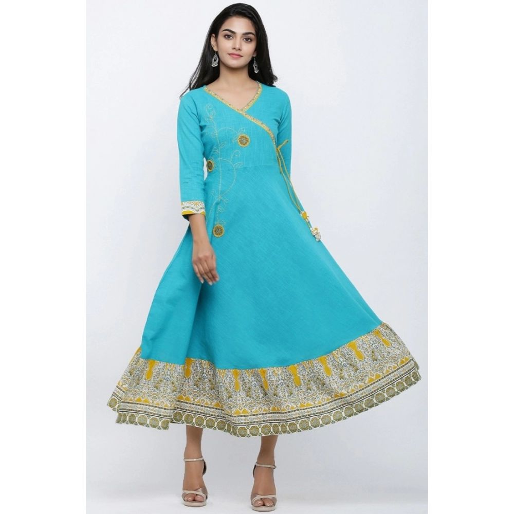 The "Everyday Favorite" Teal Angrakha Kurta