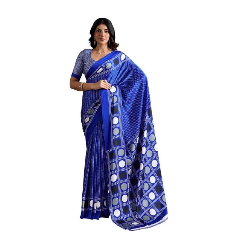 The Blue Ajrakh Saree Set
